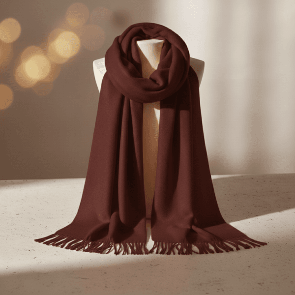 Bufanda Pashmina Calidad Exclusiva Mujer Regalo chocolate 1