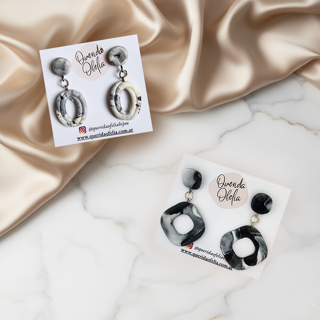 Aros Artesanales Marmolados 2x1 | Diseños Exclusivos Mujer Aros Artesanales Marmolados 2x1 | Diseños Exclusivos Mujer