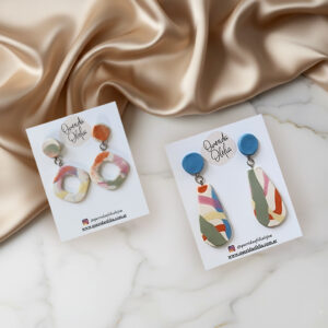 Combo Duo de Aros Artesanales Multicolor