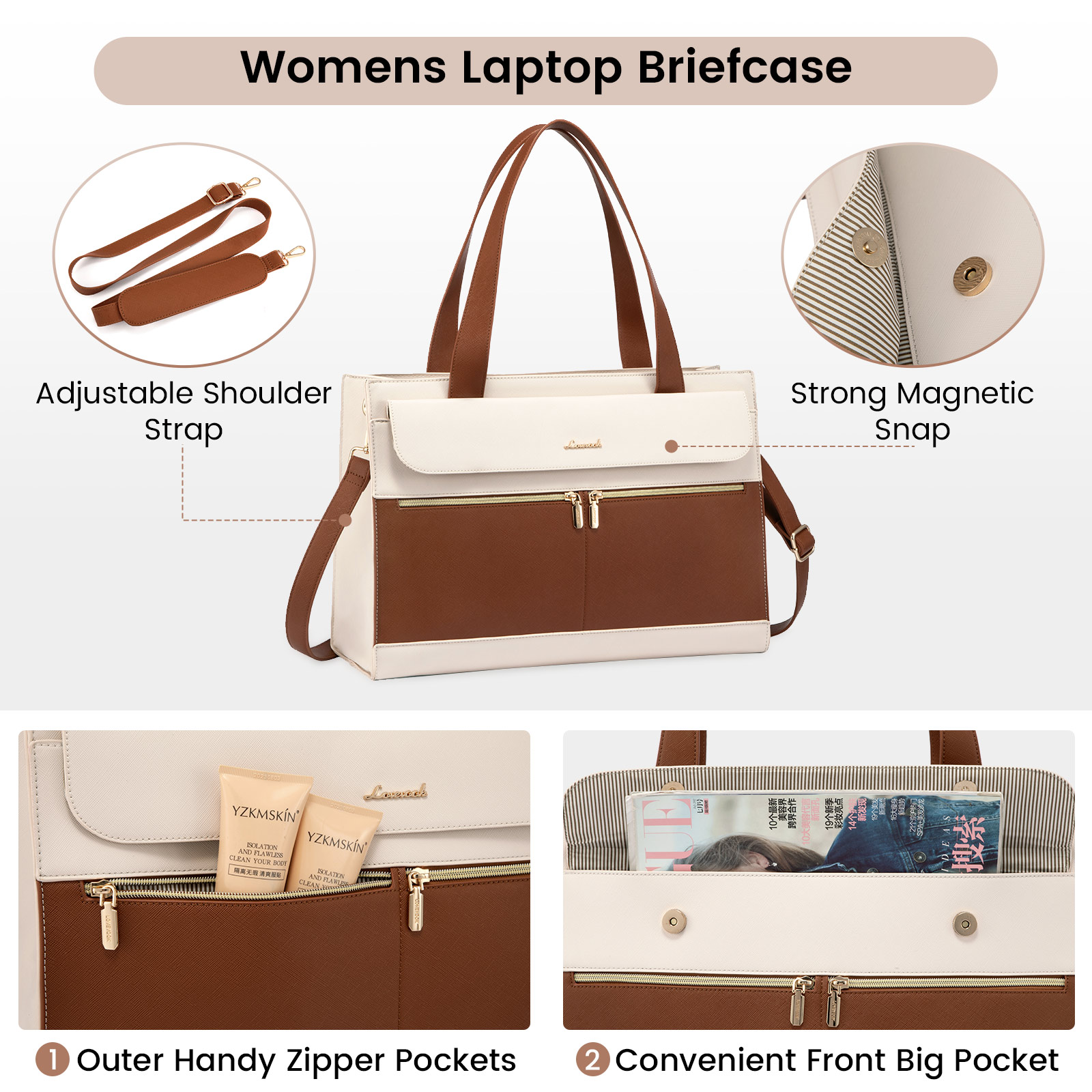 Cartera Bolso Mujer con USB en PU Resistente e Impermeable Cartera Bolso Mujer con USB en PU Resistente e Impermeable - Image 5