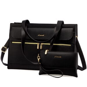 bolso de mano de oficina para ordenador portatil de 156 pulgadas bolso de hombro grande para mujer maletin de cuero PU para mujer bolsos para ordenador portatil con USB 2