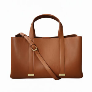 Cartera PU mujer armada con 3 divisiones y herrajes dorados