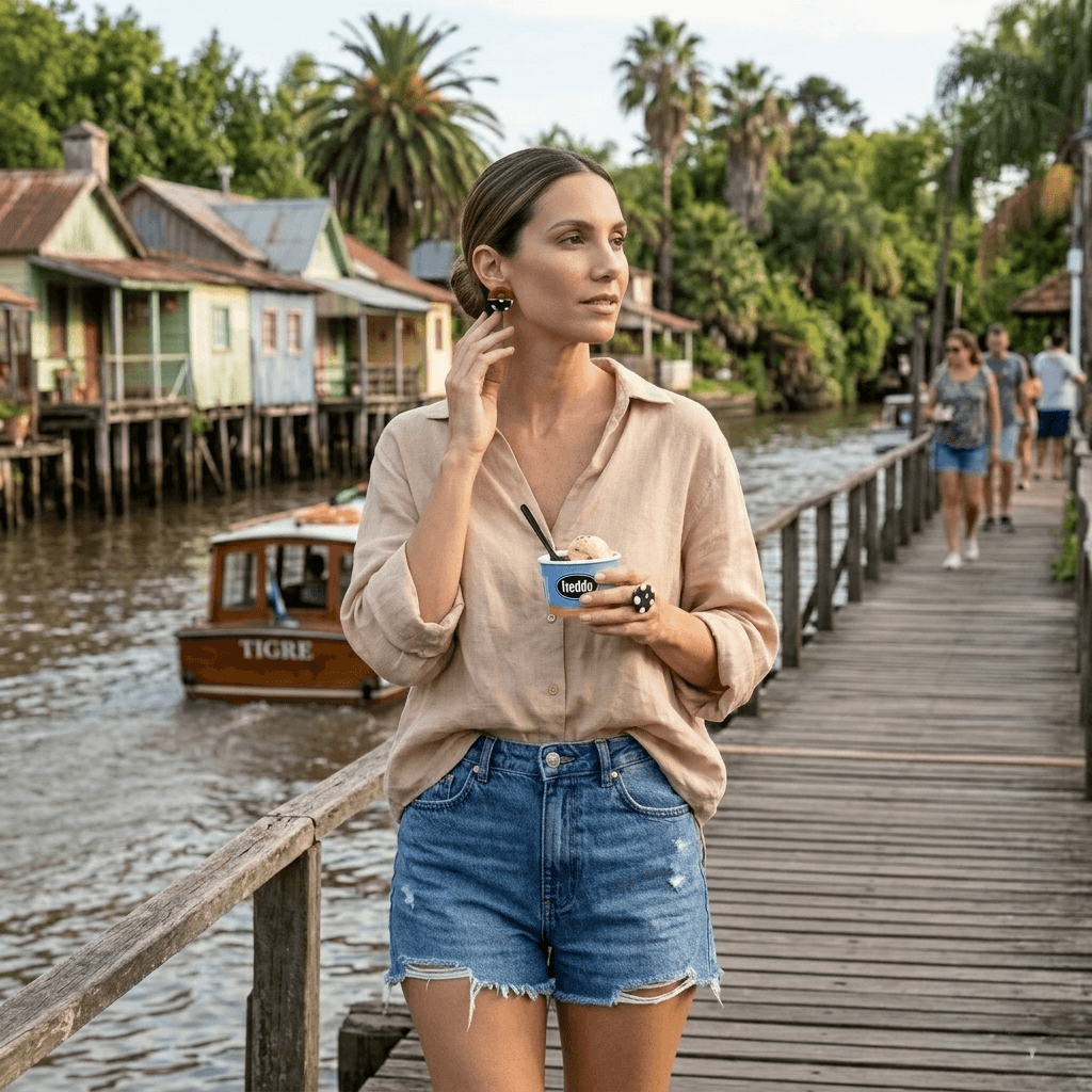 aros y anillo rojo accesorios artesanales mujer