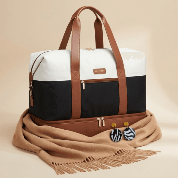 Bolso de viaje mujer — amplio impermeable y siempre elegante pashmina